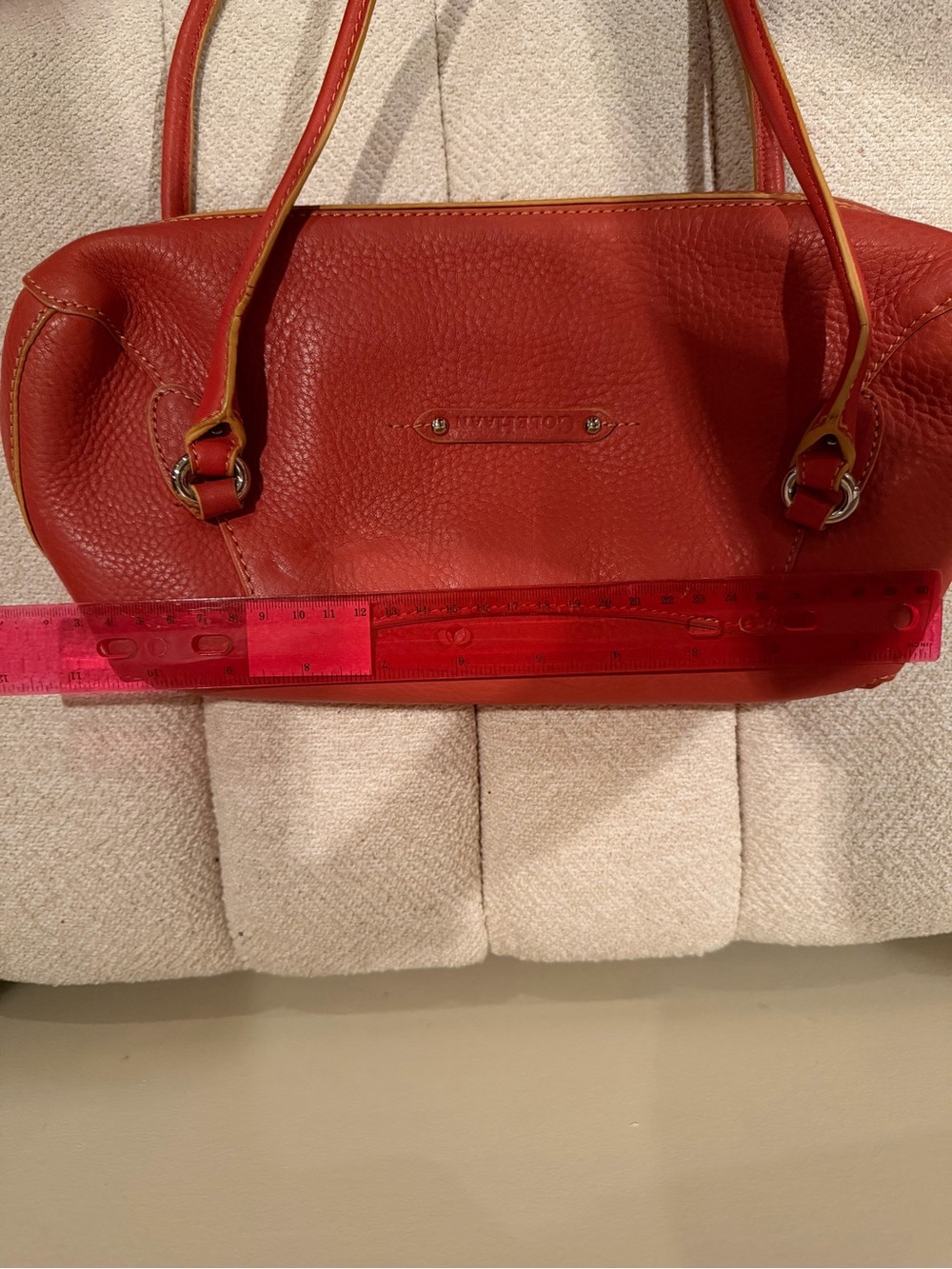 Cole Haan Tan Leather Double-Handle Shoulder Bag - Picture 11 of 12